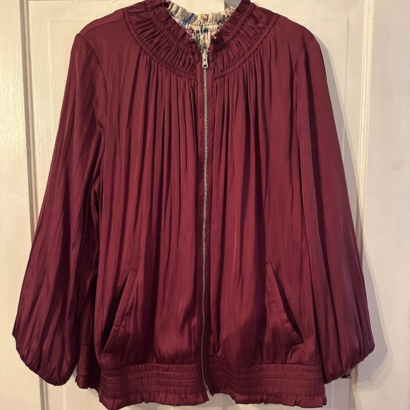 Women's Chico's floral reversible baseball style jacket, size 3 (XL/XXL) - Picture 8 of 14